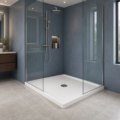 Piatto doccia quadrato in Ceramica GALASSIA 80x80 BIANCO LUCIDO H 6 cm con antiscivolo (1/5)
