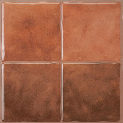 Credence Adhesive pour Cuisine - Zellige Marron, Carrelage Adhesif Mural salle de bain 3D, 5 Stickers Muraux (22.86x22.86 cm), Autocollant Carreaux Adhesif fabriqué au Canada (1/5)