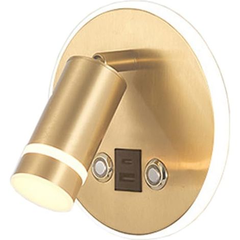 Lámpara de pared LED para mesita de noche con puerto de carga USB para mesa de cocina, oficina, sala de estar, luz de lectura montada en la pared (1/5)