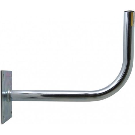Fixation murale pour antenne TV – Déport 450 mm – Tube acier galvanisé diamètre 40 mm – Résistance à la corrosion – Metronic