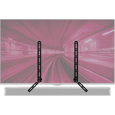 Support de barre de son universel pour TV 23-65 pouces, réglable, noir (1/5)
