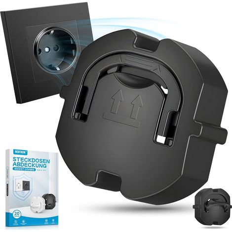 Couvercle de Prise (20 pièces.), Couvercle De Prise De Sécurité Pour Enfants pour Bébés et Enfants, Couvercles de Douilles, Housse de Protection pour Enfants Noir (1/5)