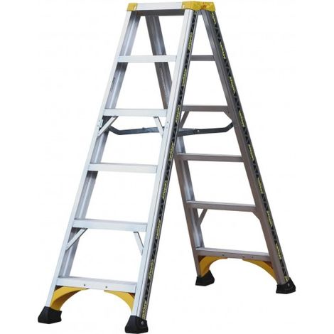 Centaure – Marchepied aluminium double accès 2x6 marches – Charge maximale 150 kg – Hauteur d'accès 2,95 m – Structure robuste et légère (1/5)