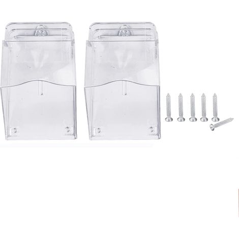 2 protections étanches pour sonnette, dimensions 12x10x5 cm, en plastique ABS, universelles pour sonnettes extérieures et interphones (1/5)