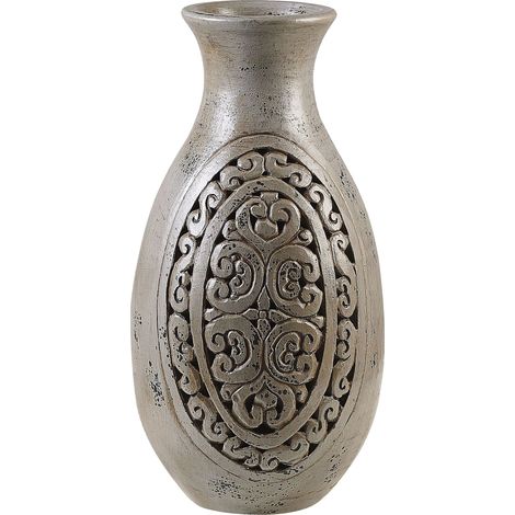 Decorative Vase MEGARA Ceramic 51 cm Grey