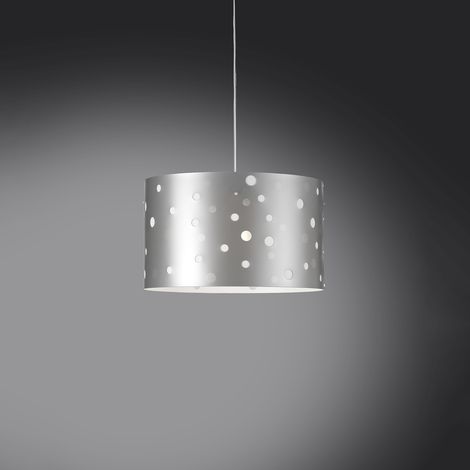 Lampadario Moderno Pois Polilux ® Argento Materie Plastiche Bianco 3 Luci E27