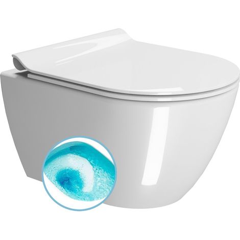 WC suspendu PURA, Swirlflush, 36x50cm, blanc ExtraGlaze (1/4)