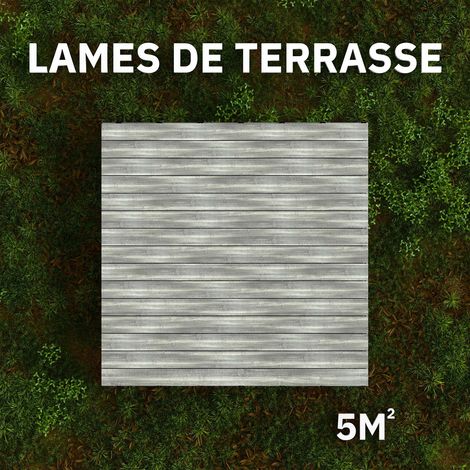 Kit Terrasse PVC BELLAME 5 m² (222 x 14,5 x 2,2 cm) - Teck de Guyane