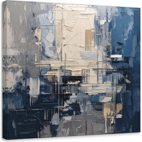 Wandbild Geometrische Abstraktion Pastellfarben 30x30 cm (1/5)