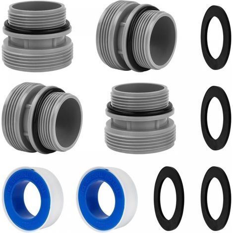 Adaptateur Tuyau Piscine 4 Pièces 4560 Raccord de Pompe à Piscine Connecteur de Tuyau de Piscines 40 mm à 1 1/2 Pouces Compatible Pompes à Filtration Intex et Coleman (1/5)