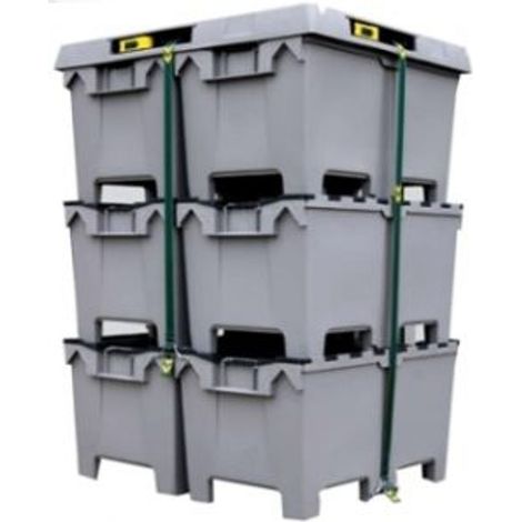PROVOST - Coiffe de protection Hogbox 1200x1000 mm - Polypropylène renforcé avec 4 sangles pour empilage sécurisé