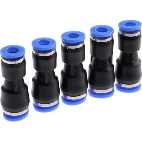 5pcs Connecteurs Pneumatiques Fixations Pneumatique Push dans Droites Réducteur Raccords de Fixation à Dégagement Rapide pour Air Tuyau D'arrosage PG8-6 (1/5)