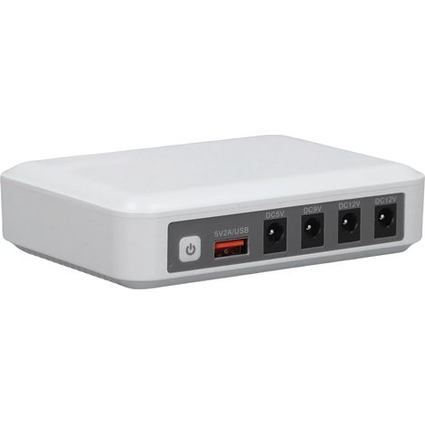 Mini UPS 6000mAH Alimentation d'alimentation sans Interruption Batterie de Sauvegarde DC 5V / 9V / 12V Sortie pour Le Modem du Routeur avec Batterie de Lithium (Prise UE) (1/5)