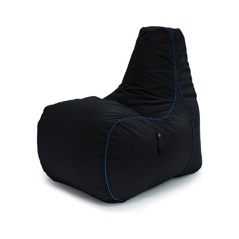 Game Over - Pouf pour enfants pour le salon, Pouf Chaise de jeu résistant à l'eau avec poches latérales, pouf et extérieur pour joueurs, Pouf Poire enfants pour salle de jeux - Éclair céruléen (1/5)