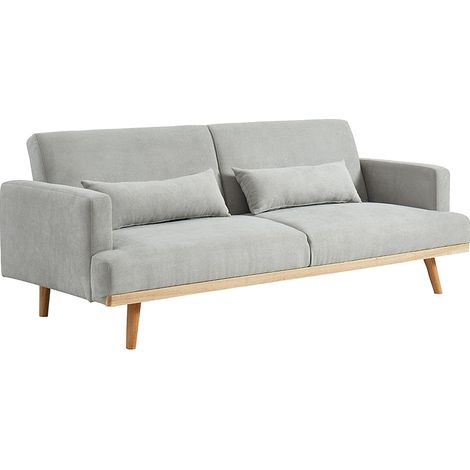 Divano letto 3 posti clic-clac in Tessuto Grigio - ESME (1/4)