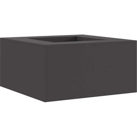 Maison Exclusive - Focolare Nero 80 x 80 x 40 cm Acciaio