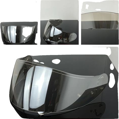 Visera, protección UV, revestimiento antiarañazos, Revo Clear Silver (1/2)
