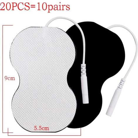 20/30/50 electrodes measuring 9 x 5.5 cm for TENS massage devices, muscle stimulators, acupuncture, electrical muscle stimulation (EMS), and digital nerve therapy devices 05769-AquaForge