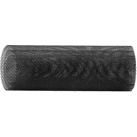 40X13 pouces Grille de voiture universelle Maille de voiture en métal Grille de voiture Grille de grille de gril rhombique Trou de maille 8X16mm (1/5)