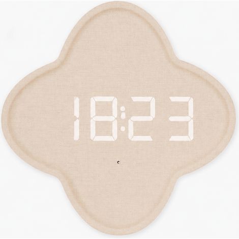 Horloge murale LED forme fleur aspect coton et lin style nordique réf 7607 520 g – Livraison gratuite