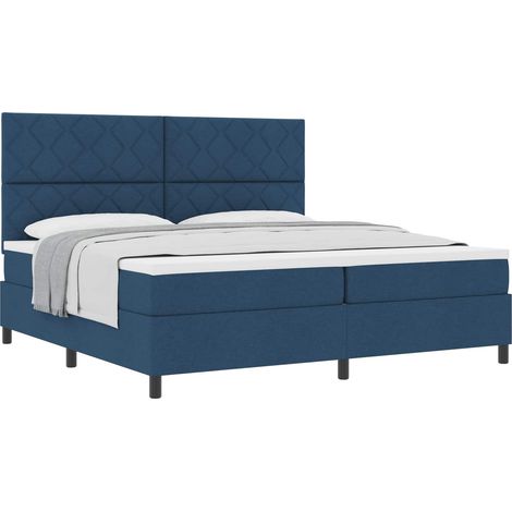 Maison Exclusive - Letto a molle con testiera Blu 200 x 200 cm Tessuto (1/5)