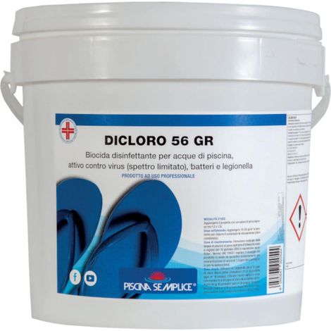 LAPI Dicloro 56% cloro granulare trattamento rapido shock acqua piscina 5 kg