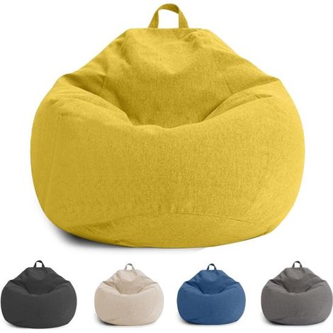 Sitzsack für Kinder und Erwachsene Sitzsackbezug ohne Füllung, mit Reißverschluss, 100 x 120 cm, bequemer Stuhl für Schlafzimmer, Büro und Wohnzi (1/5)