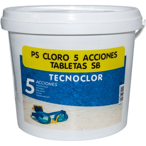 Chlore galets 5 fonctions 5 kgs. Tecnoclor