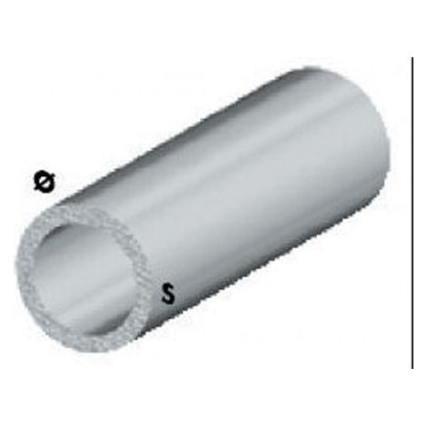 Perfil cromado de 100 mm de altura y tubo redondo de 12 mm de diámetro y 1 mm de espesor.