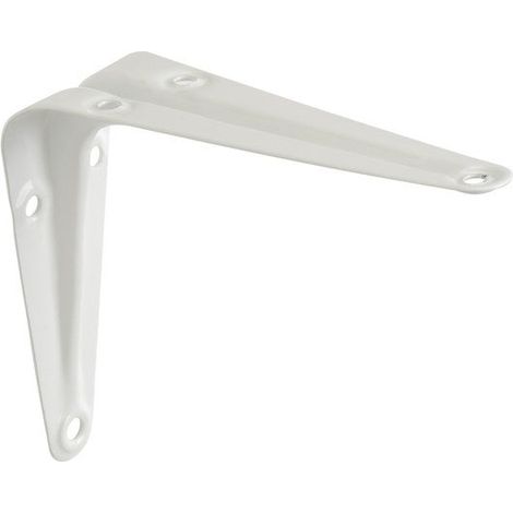 Equerre en acier peint Normo, H.10 x P.7.5 cm blanc