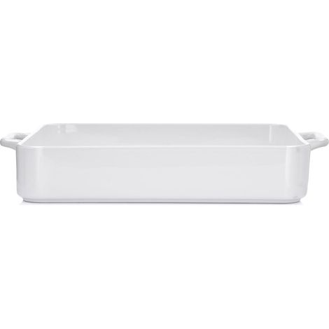 Teglia rettangolare in gres bianco Duka Niklas, 36x22 cm (1/5)