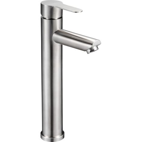 Grifo de Lavabo Modelo IONY-AC Fabricado en Acero Monomando Acabado en Acero (1/2)
