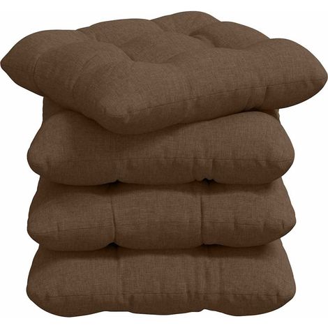 Maison Exclusive - Sitzkissen 4 pcs Braun 40 x 40 x 12 cm Stoff