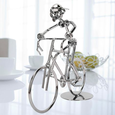 Cycliste Vintage en Métal Miniature - Idée Cadeau Bureau ou Décoration Vélo Ancien (1/2)
