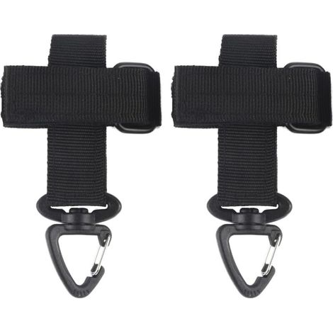 2 Stück Handschuhhalter, verstellbarer Handschuhhaken, taktischer Karabiner, für Arbeitshandschuhe (Schwarz) (1/5)