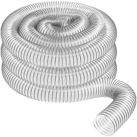 Tuyau d'aspiration de poussière en PVC transparent de 50 mm de diamètre extérieur (2 pouces) pour aspirateurs à poussière équipés de ports. Idéal pour les aspirateurs d'atelier. (1/5)