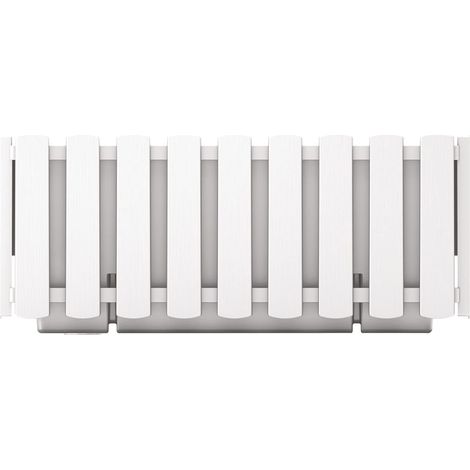 Jardinière de balcon Boardee 38x18x16 cm - Blanc (1/5)