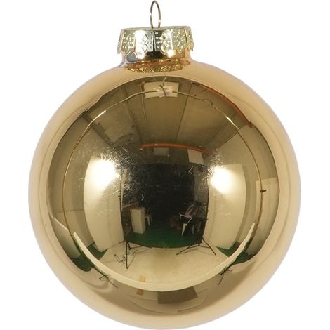 ARPIMEX Box 4 Sfere di Natale D 120 Mm Vetro Oro