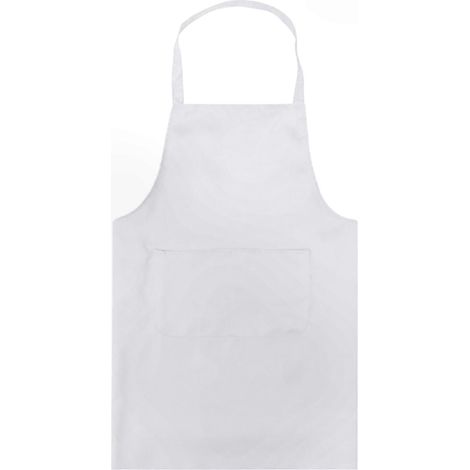 Tablier imperméable sans manches avec poche pour la cuisine et la pâtisserie, protection contre les éclaboussures de graisse et d'huile, blanc (1/5)