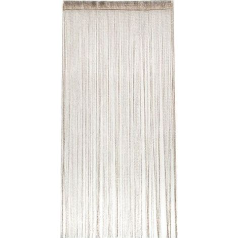 Perlenvorhang 95 x 200 cm – Dekorativer Wandvorhang – Eleganter Raumteiler – Champagner (1/5)