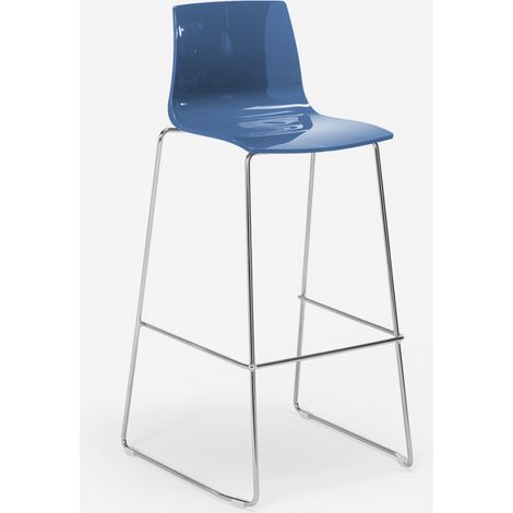 Sgabello Grand Soleil bar cucina 74cm design Imola Slitta - Blu