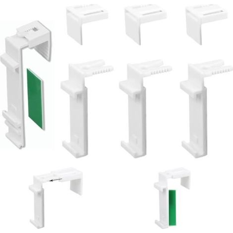 Support de Serrage Store - Non spécifié - Mini Attache Store Enrouleur - Sans Perçage - Réglable - Blanc (1/4)