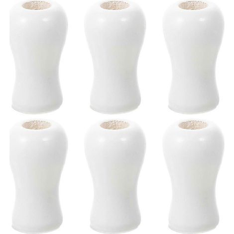 Set mit 6 Holzkordelzügen für Jalousien, mit Quasten und Anhängern. – Weiß (1/4)