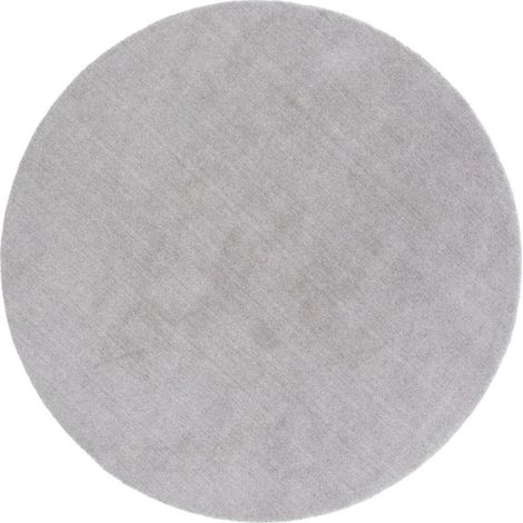 Tapis Déco Rond en Laine "Ulla" 200cm Gris Clair (1/5)