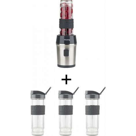 H.KOENIG SMOO9+BTL9 - Blender portable et kit bouteilles