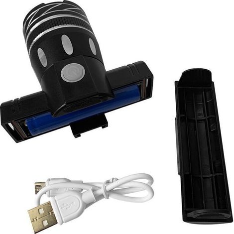 Wiederaufladbare LED-Fahrradlampe, 5000 Lumen – wasserdicht (IPX6) – Bis zu 20 Stunden Akkulaufzeit – Leuchtmodi: Hell/Dunkel/Blinken – Inklusive Lenkerhalterung (1/3)