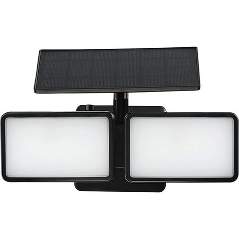 Generic Lampes Solaires Extérieur Etanche Applique Murale LED Telecommande, Lampe de Solaire sans Fil pour Jardin Garage Cour Escalier Patio [Classe Énergétique A+++] 6500K (1/5)