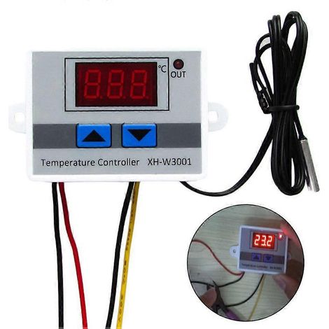 Thermostat numérique programmable 12 V, compatible avec les systèmes de chauffage (1/5)