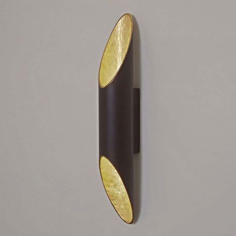 [GEBRAUCHT] B-Ware Holländer Wandleuchte Wandlampe Organo Anthrazit Gold Dimmbar 55 cm GU10 LED (1/2)