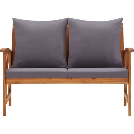 Maison Exclusive - Gartenbank mit Kissen 119 cm Massivholz Akazie